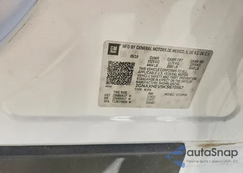 2026 Chev Trailblazer Lt from USA, damaged, VIN KL79MPSL5TB004322